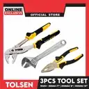 Bộ 3 dụng cụ kìm điện - mỏ lết - kìm mỏ quạ - Tolsen 10403