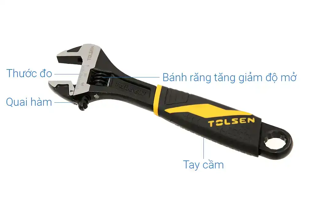 Mỏ lết cán nhựa đen - Tolsen 15309