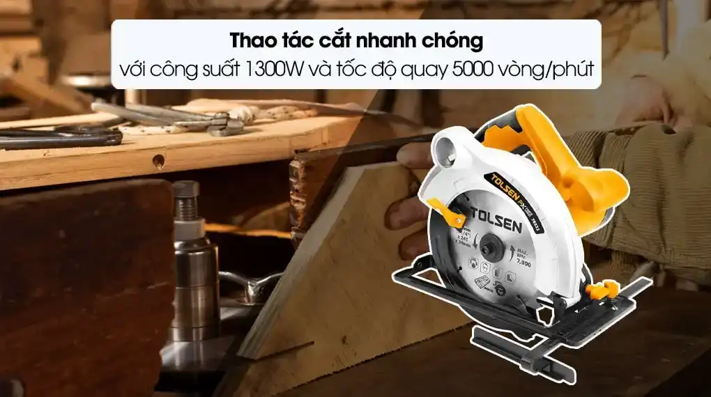 Máy cưa gỗ 185 mm 1.300W - Tolsen 79532