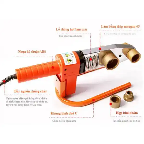 Máy hàn ống nhựa chịu nhiệt PP-R Φ20mm - Φ25mm - Φ32mm - Asaki AK-9300