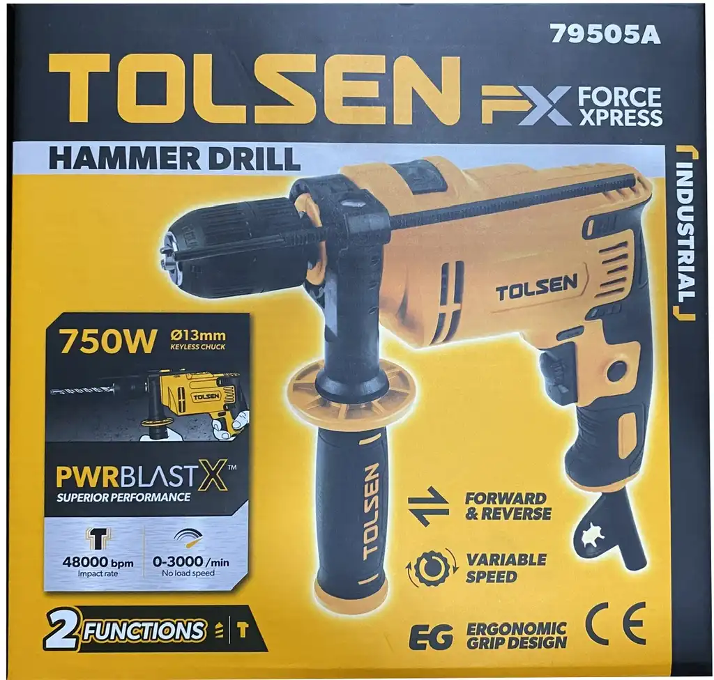 Máy khoan búa 13mm (750W) đầu kẹp tự động - Tolsen 79505A
