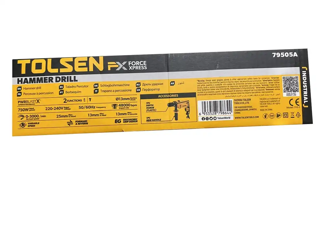Máy khoan búa 13mm (750W) đầu kẹp tự động - Tolsen 79505A