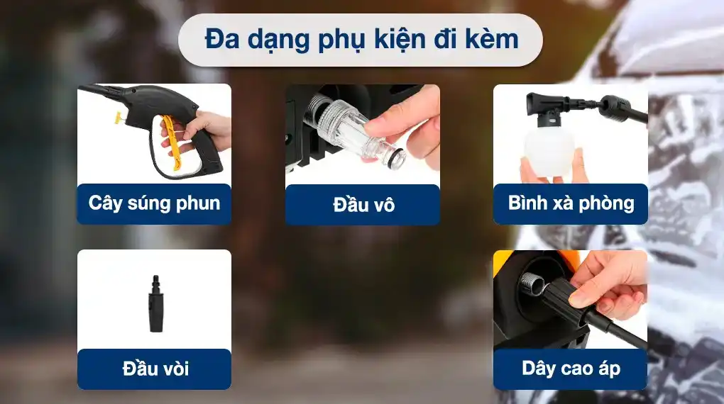 Máy xịt nước cao áp 1400W - Tolsen 79588