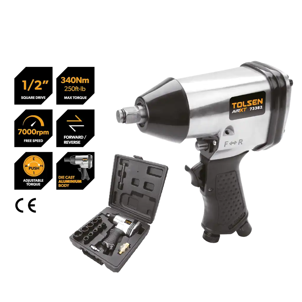 Bộ 17 món súng hơi mở bu lông 1/2'' - Tolsen 73382