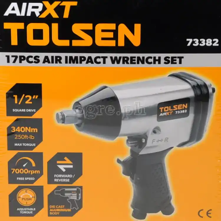 Bộ 17 món súng hơi mở bu lông 1/2'' - Tolsen 73382