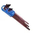 Bộ lục giác  9 cây đầu bi xi nâu hệ Mét (1.5 -- 10 mm) - TOP AWT-30004-BK