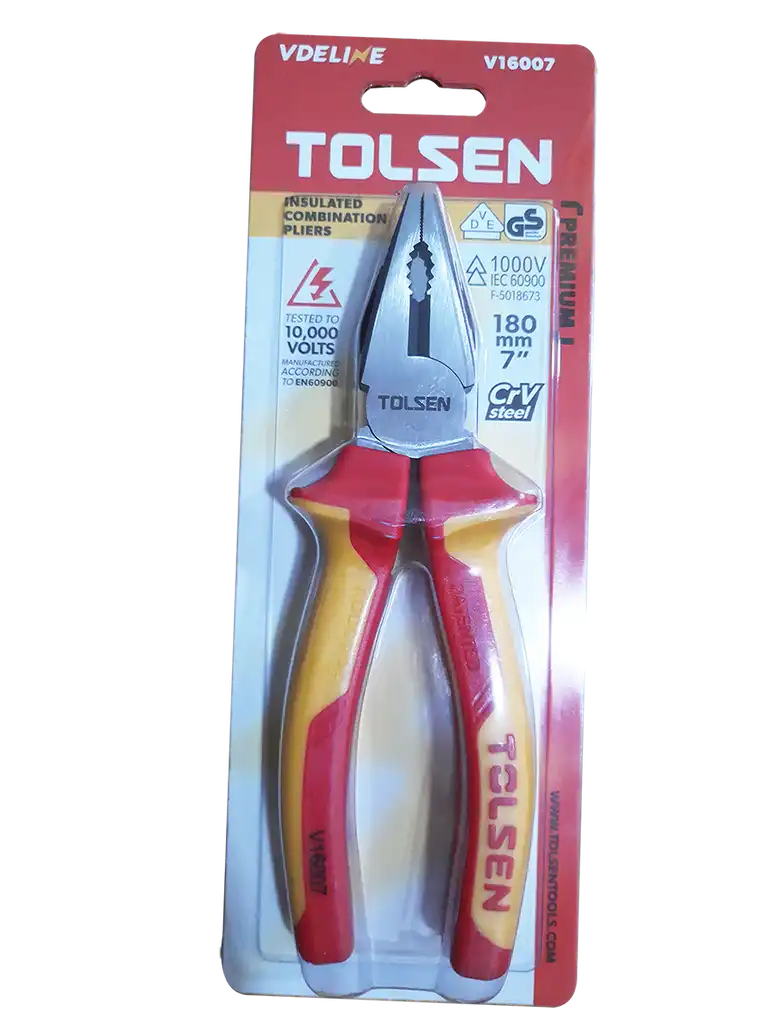 Kềm răng cách điện 1000V, 7" (180mm) - Tolsen V16007
