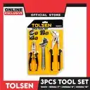 Bộ 3 dụng cụ kìm điện - mỏ lết - kìm mỏ quạ - Tolsen 10403
