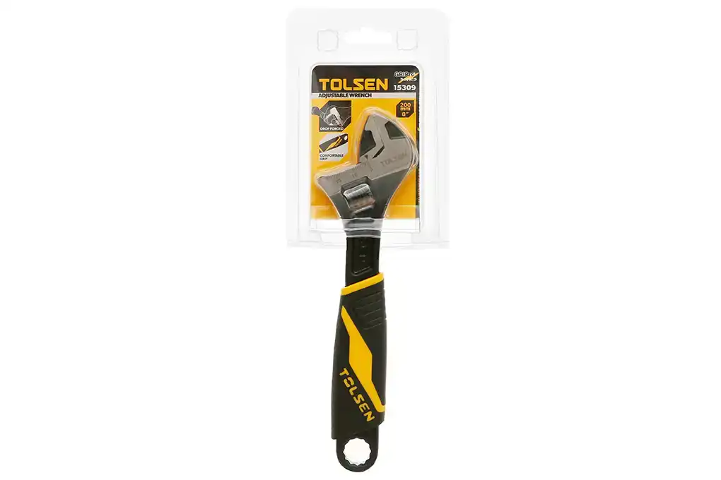 Mỏ lết cán nhựa đen 8" 200mm - Tolsen 15309