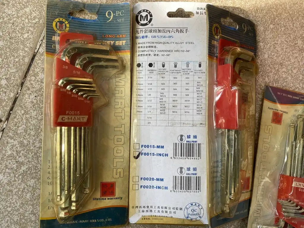 Bộ lục giác đầu bi 9 cây hệ inch - CMart CF0015-INCH