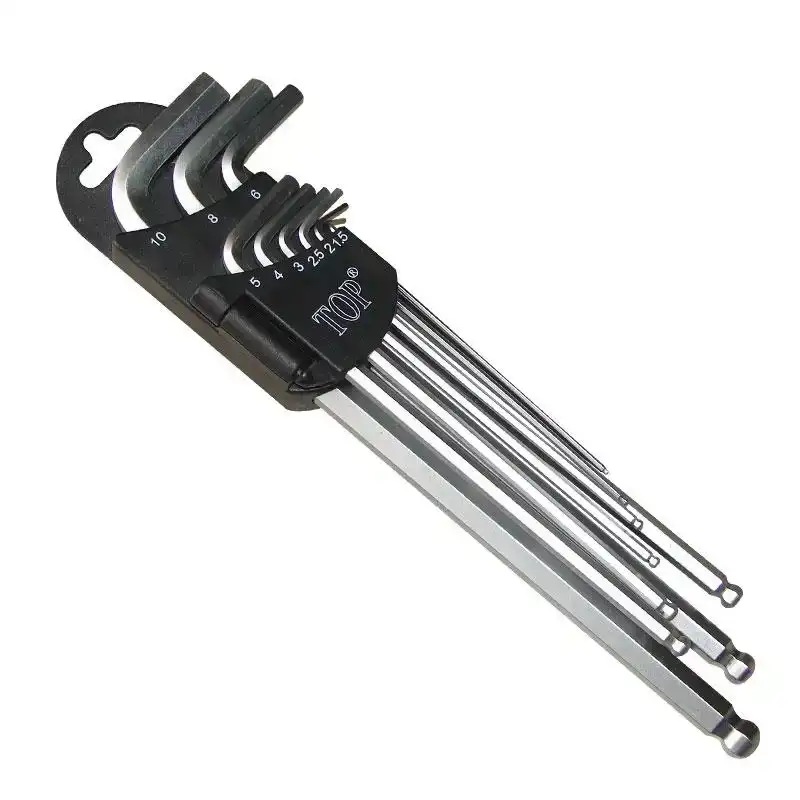 Bộ lục giác 9 cây đầu bi hệ Mét  (1.5--10 mm)- TOP TW-21009A