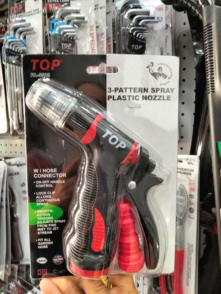 Vòi xịt tưới cây, rửa xe 1 tia (3 kiểu phun) TOP - FA-5503