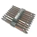 Vỉ 10 mũi vít 2 đầu dài 110 mm xi nâu PH2 - Top