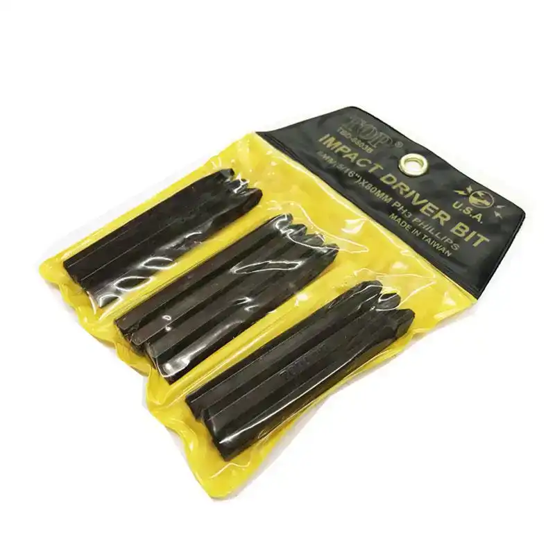 Vĩ 10 mũi vít đóng PH3 (6 mm) (+) dài 80 mm xi nâu TOP - TBD-8803B