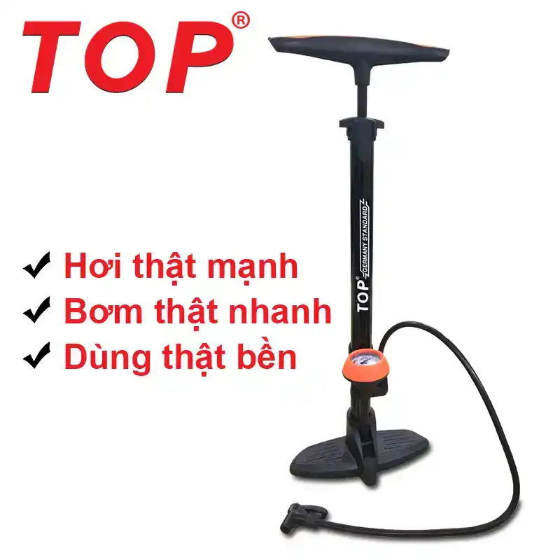 Bơm hơi bằng tay có đồng hồ - TOP LU-BOMDH