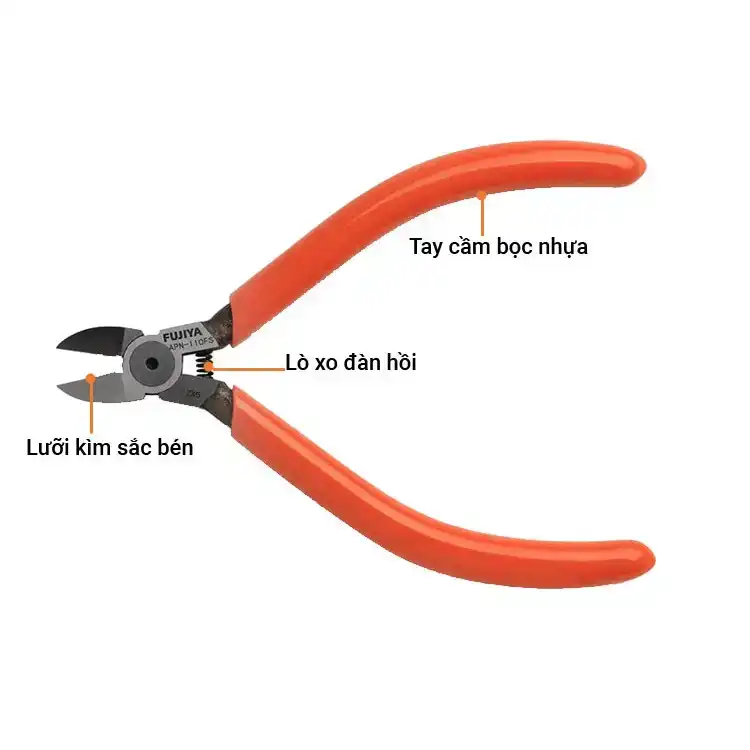 Kìm cắt nhựa lưỡi bằng 4.5"