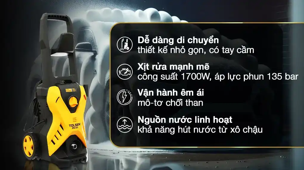 Máy xịt nước cao cấp 1700W Tolsen 79589