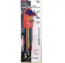 Bộ lục giác đầu bi 9 món dài nhiều màu sắc - TOP LU-9CMAU